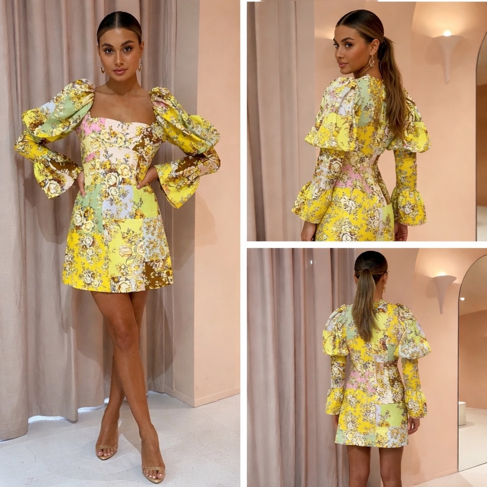 Matilde Puff Sleeve Mini Dress 💛